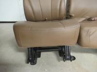 00-06 Chevy Tahoe Brown Leather 2nd Row Rear Bench Seat - Image 4