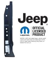 Quarter Panels - Jeep - Key Parts - 76-95 Jeep CJ7/YJ Wrangler Replacement Hinge Pillar Assembly, LH Drivers side