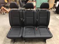 16-23  Mercedes Benz Metris Van Black Leather 3-Passenger 3rd Row Bench Seat - Image 2