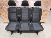 16-23 Mercedes Benz Metris Van Black Cloth 3-Passenger Split Bench Seat - Image 2