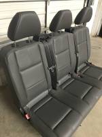 16-23  Mercedes Benz Metris Van Aftermarket Black Leather 3-Pass Bench Seat - Image 7