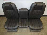 60-72 Chevy/GMC Full Size CK Truck V-200 2.0 Black Vinyl Triway Seat - Image 1