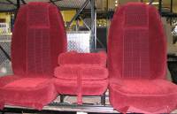 73-87 Chevy/GMC Full Size Truck C-200 2.0 Burgundy Cloth Triway Seat  - Image 6