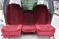 60-72 Chevy/GMC Full Size CK Truck C-200 2.0 Burgundy Cloth Triway Seat  - Image 4