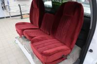 60-72 Chevy/GMC Full Size CK Truck C-200 2.0 Burgundy Cloth Triway Seat  - Image 2