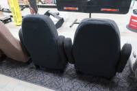 Freightliner Cascadia Semi Truck Black/Silver Cloth Sears 70 Series Air Ride Bucket Seats W/ Arms - Image 12