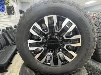 New takeoff 11-25 GMC DENALI 20" BLACK 8 LUG W/ GOODYEAR WRANGLER AT LT275/65/R20 NO TPMS  SET OF 4! - Image 2