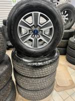 04-24 Ford F-150 6 Lug 18" Silver w/ Gray Inlay (Used Rims-New Tires)-Goodyear Wrangler 275/65r18 - Image 1