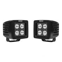 Westin - Westin HyperQ B-Force LED Auxiliary Light Pair 3.2 x 3 in. 5W Cree Flood Beam w/Black Faceplate - 09-12205B-PR - Image 3