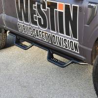 Westin - Westin Outlaw Drop Nerf Step Bars Textured Black - 20-13945 - Image 2