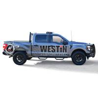 Westin - Westin Outlaw Drop Nerf Step Bars Textured Black - 20-13945 - Image 5