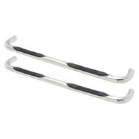 Westin - Westin E-Series 3 Round Nerf Step Bars Single Step Pad Polished Stainless Steel Mount Kit Included - 23-0530 - Image 2