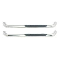 Westin - Westin E-Series 3 Round Nerf Step Bars Single Step Pad Polished Stainless Steel Mount Kit Included - 23-1100 - Image 3