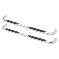 Westin - Westin E-Series 3 Round Nerf Step Bars Dual Step Pad Polished Stainless Steel Mount Kit Included - 23-2510 - Image 2