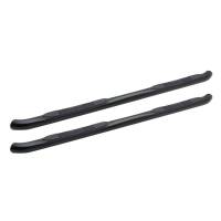 Westin E-Series 3 Round Nerf Step Bars Dual Step Pad Black Steel Mount Kit Included Rocker Mount - 23-2755