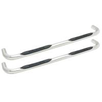 Westin E-Series 3 Round Nerf Step Bars Dual Step Pad Polished Stainless Steel Mount Kit Included - 23-3020