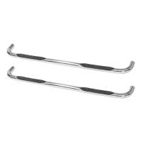 Westin - Westin E-Series 3 Round Nerf Step Bars Dual Step Pad Polished Stainless Steel Mount Kit Included - 23-4080 - Image 2