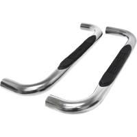 Westin E-Series 3 Round Nerf Step Bars Stainless Steel - 23-4110