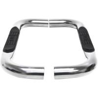 Westin - Westin E-Series 3 Round Nerf Step Bars Stainless Steel - 23-4110 - Image 2