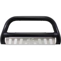 Westin - Westin Ultimate Bull Bar 3 in. Dia. Black Steel w/Stainless Steel Skid Plate - 32-3885 - Image 1