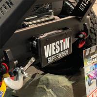 Westin - Westin Winch Mount License Plate Relocator Steel Black Powder Coat - 46-20065 - Image 2