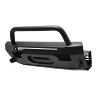 Westin Pro-Series Front Bumper w/Round Bull Bar Textured Black - 58-411155RBK