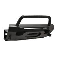 Westin - Westin Pro-Series Front Bumper w/Round Bull Bar Textured Black - 58-411155RBK - Image 4