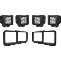 Westin Outlaw Bumper LED Light Kit Square For Outlaw Front Bumpers Incl. 4 HyperQ LED Lights And 2 Brackets - 58-9915