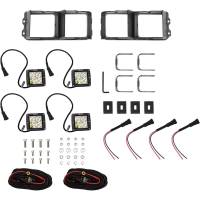 Westin - Westin Outlaw Bumper LED Light Kit Square For Outlaw Front Bumpers Incl. 4 HyperQ LED Lights And 2 Brackets - 58-9915 - Image 2