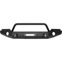 Westin - Westin WJ2 Full Width Front Bumper w/Bull Bar Steel Textured Black - 59-80045 - Image 3