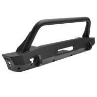 Westin - Westin WJ2 Stubby Front Bumper w/Bull Bar w/Bull Bar Steel Textured Black Incl. Mounting Bracket Hardware And Install Sheet - 59-80075 - Image 2