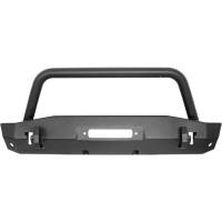 Westin - Westin WJ2 Stubby Front Bumper w/Bull Bar w/Bull Bar Steel Textured Black Incl. Mounting Bracket Hardware And Install Sheet - 59-80075 - Image 3