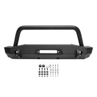 Westin - Westin WJ2 Stubby Front Bumper w/Bull Bar w/Bull Bar Steel Textured Black Incl. Mounting Bracket Hardware And Install Sheet - 59-80075 - Image 4