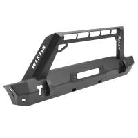 Westin - Westin WJ2 Stubby Front Bumper w/LED Light Bar Mount Steel Textured Black Incl. Mounting Bracket Hardware And Install Sheet - 59-80085 - Image 11