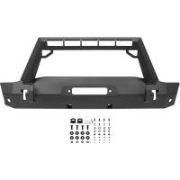 Westin - Westin WJ2 Stubby Front Bumper w/LED Light Bar Mount Steel Textured Black Incl. Mounting Bracket Hardware And Install Sheet - 59-80085 - Image 13