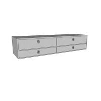 Westin - Westin Brute High Cap Stake Bed Contractor Tool Box Polished Aluminum L 96 in. x W 20 in. x H 24 in. w/Bottom Drawers - 80-TB400-96D-BD - Image 2