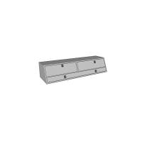 Westin - Westin Brute Contractor TopSider Tool Box Polished Aluminum L 90 in. x W 13.5 in. x H 21 in. w/Top And Bottom Compartments - 80-TBS200-90D - Image 2