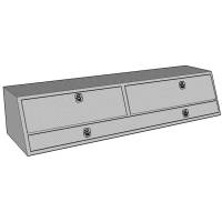 Westin - Westin Brute Contractor TopSider Tool Box Polished Aluminum L 96 in. x W 13.5 in. x H 21 in. w/Top And Bottom Compartments - 80-TBS200-96D - Image 2