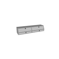 Westin - Westin Brute Contractor TopSider Tool Box Polished Aluminum L 96 in. x W 13.5 in. x H 21 in. w/Bottom Drawers - 80-TBS200-96D-BD - Image 2