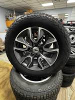 88-'25 Chevy Silverado 1500 Truck 20" 6 Lug Charcoal Inlay w/Machined face Aluminum Wheels with 275/60/R20 Bridgestone Dueler AT With TPMS - Image 3