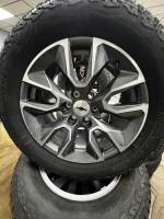 88-'25 Chevy Silverado 1500 Truck 20" 6 Lug Charcoal Inlay w/Machined face Aluminum Wheels with 275/60/R20 Bridgestone Dueler AT With TPMS - Image 2