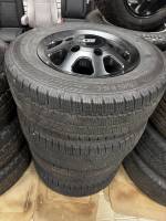 20-25 Transit AWD Ford Transit 150/250/350 16-inch 6 Lug Black Wheels with 235/65/16 Load Range C Continental VanContact A/S Black Wall Tires