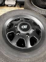 20-25 Transit AWD Ford Transit 150/250/350 16-inch 6 Lug Black Wheels with 235/65/16 Load Range C Continental VanContact A/S Black Wall Tires - Image 2