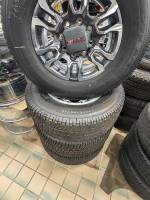 11-25 GMC Sierra 2500/3500 8 lug 18" Charcoal Aluminum Wheels w/Michelin LTX A/T 275/70R18 Tires - Image 2