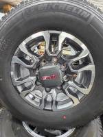 11-25 GMC Sierra 2500/3500 8 lug 18" Charcoal Aluminum Wheels w/Michelin LTX A/T 275/70R18 Tires - Image 3